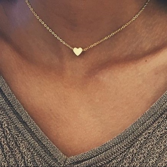 Jewelry - Smooth Heart Gold Color Pendant Necklace